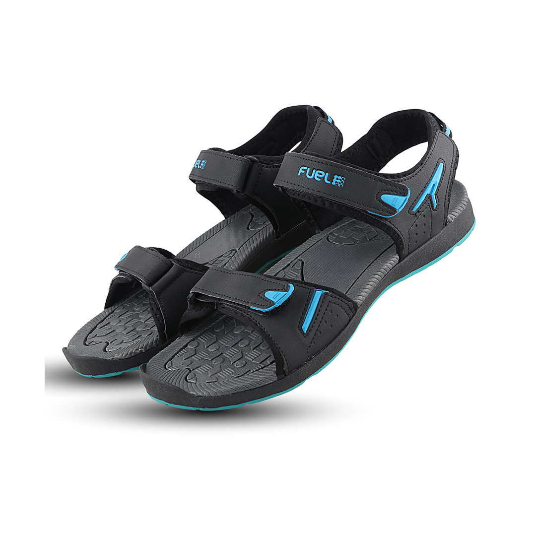 Fuel Mark Sandals For Men's (Black-Aqua)