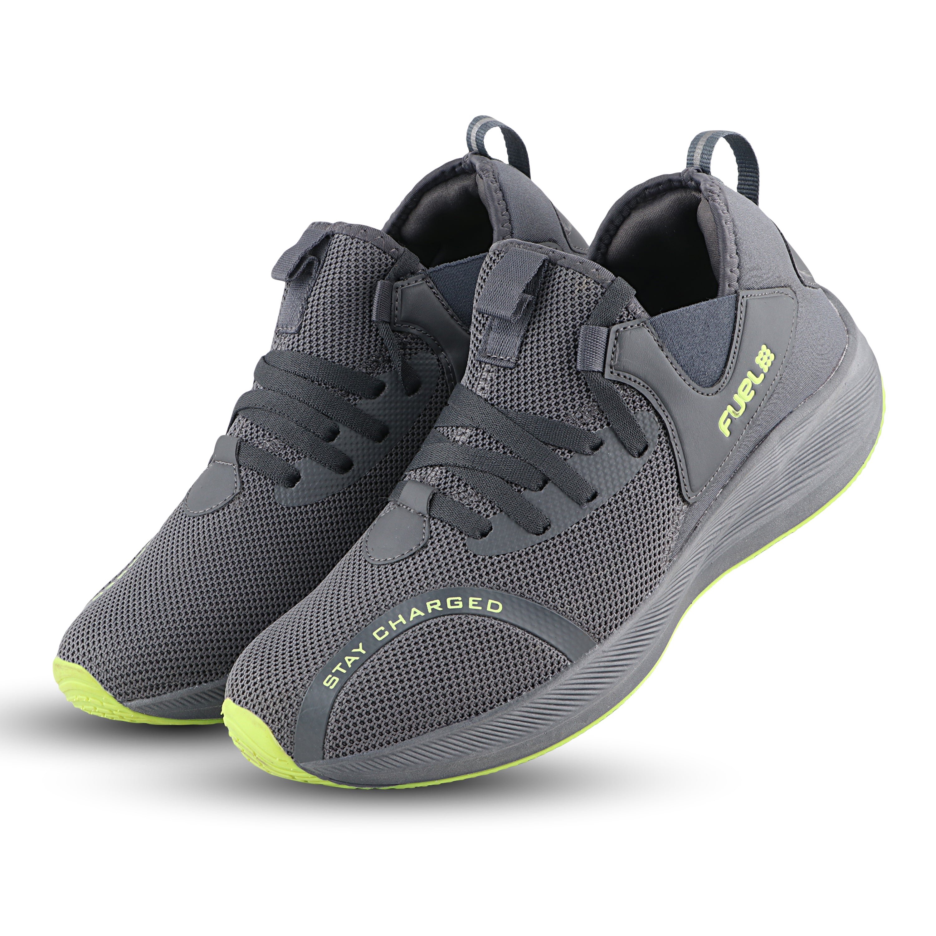 Fuel Wine Sports Shoes For Men (D-Grey-P-Green)