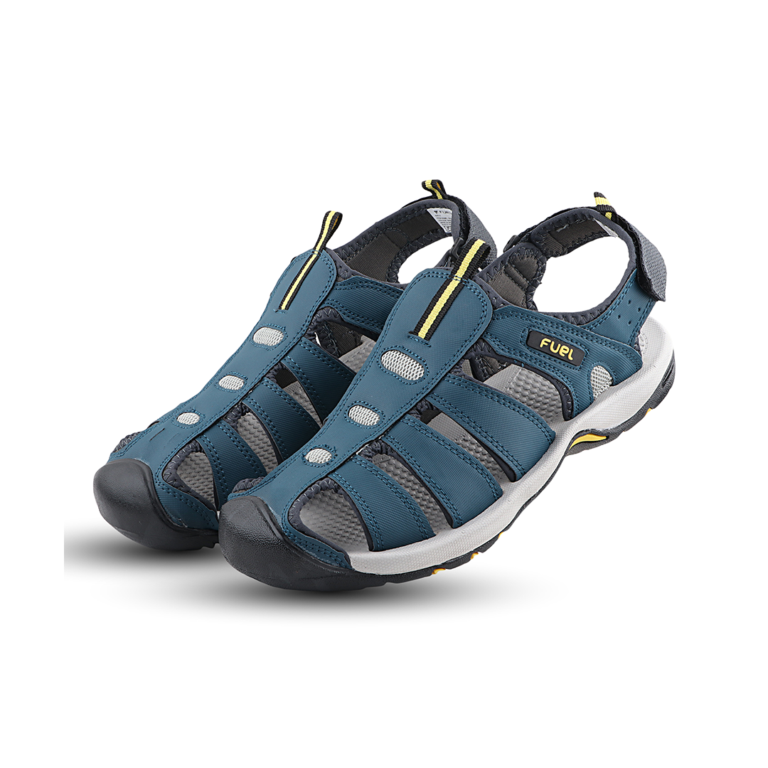 Fuel Soldier-11 Sandal For Men's (Navy/Yellow)