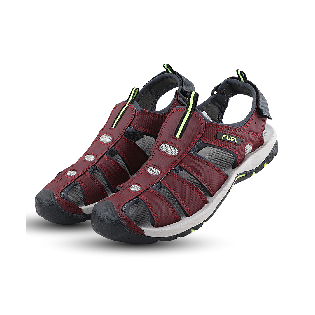 Fuel Soldier-11 Sandal For Men's (Maroon/Green)