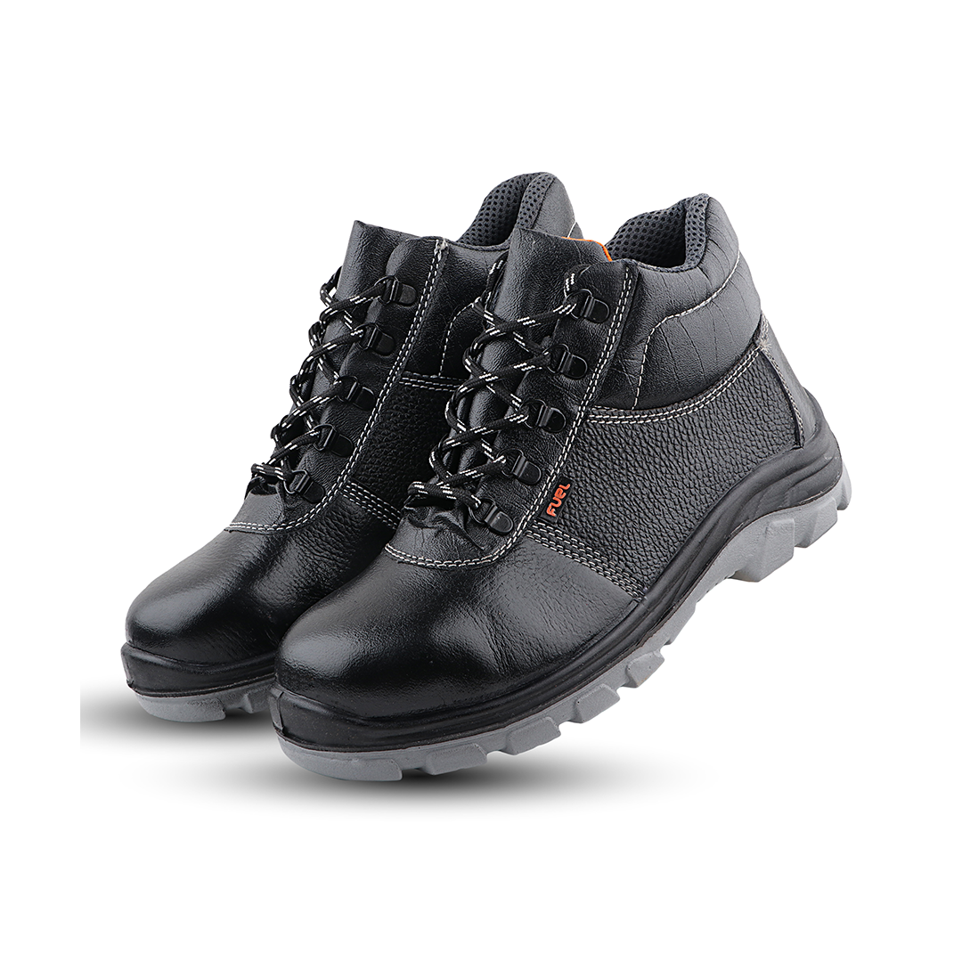 FUEL Bob-Highcut Comfortable Industrial Safety Shoes for Men |(Steel-Toe 200J)