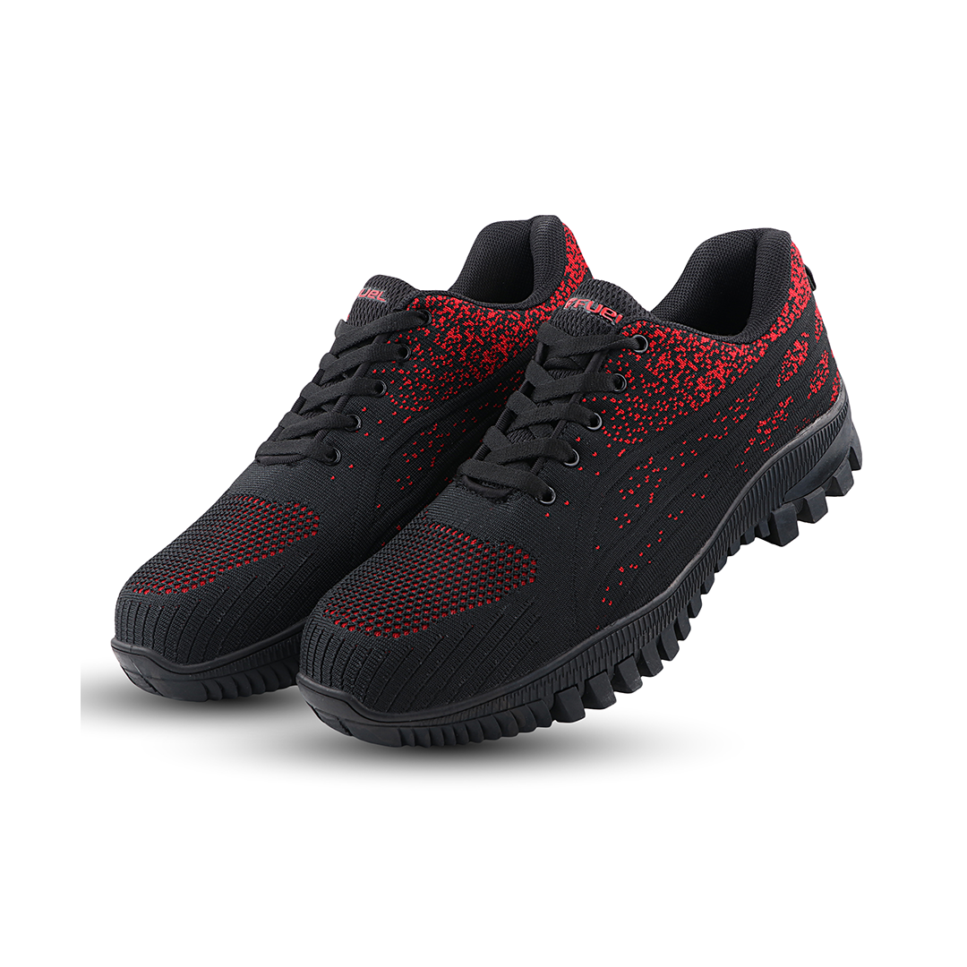 FUEL Trendy Safety Shoes in Strong Knitted Fabric, Metallic toe cap (200 J) Toe with Rubber Sole