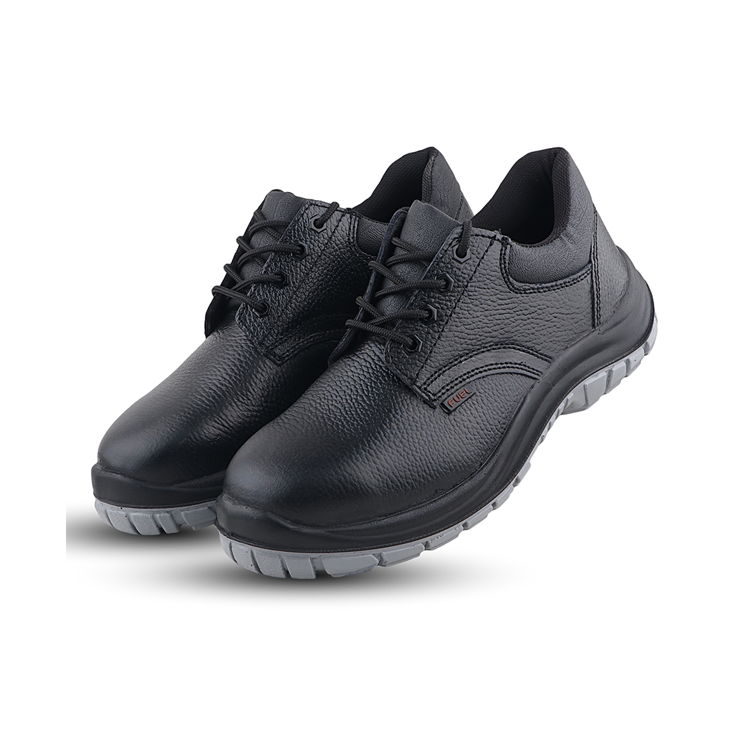 FUEL ICON DD Industrial Safety Shoes with Grain Leather & PU Double Density Sole Steel Toe Energy Absorption(200J) for Men