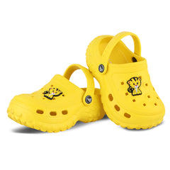 FUEL Poddle Cute & Lightweight EVA Slip-On Clogs for Kids (Yellow)