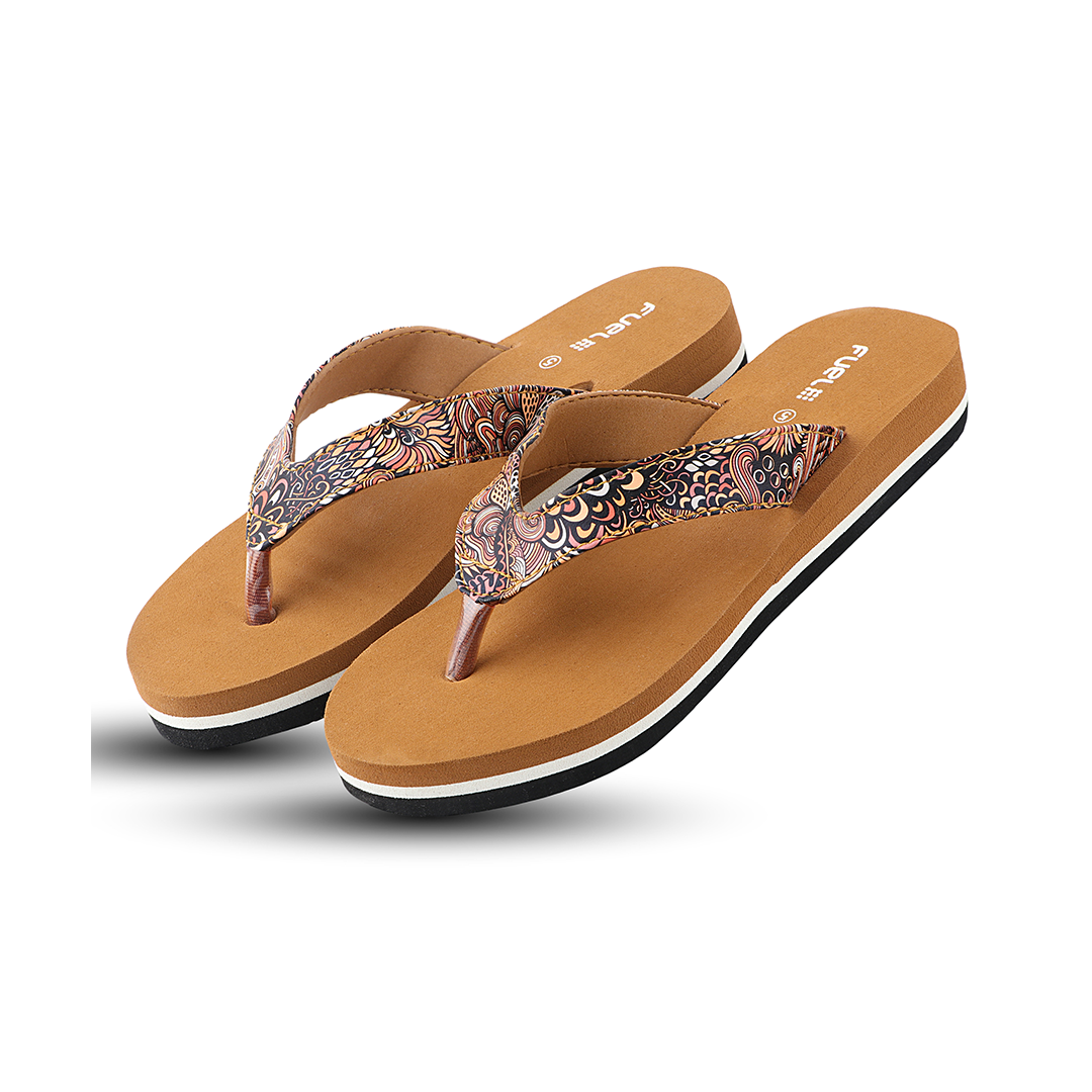 Fuel Comfortable Bela Slippers for Women's (Tan)