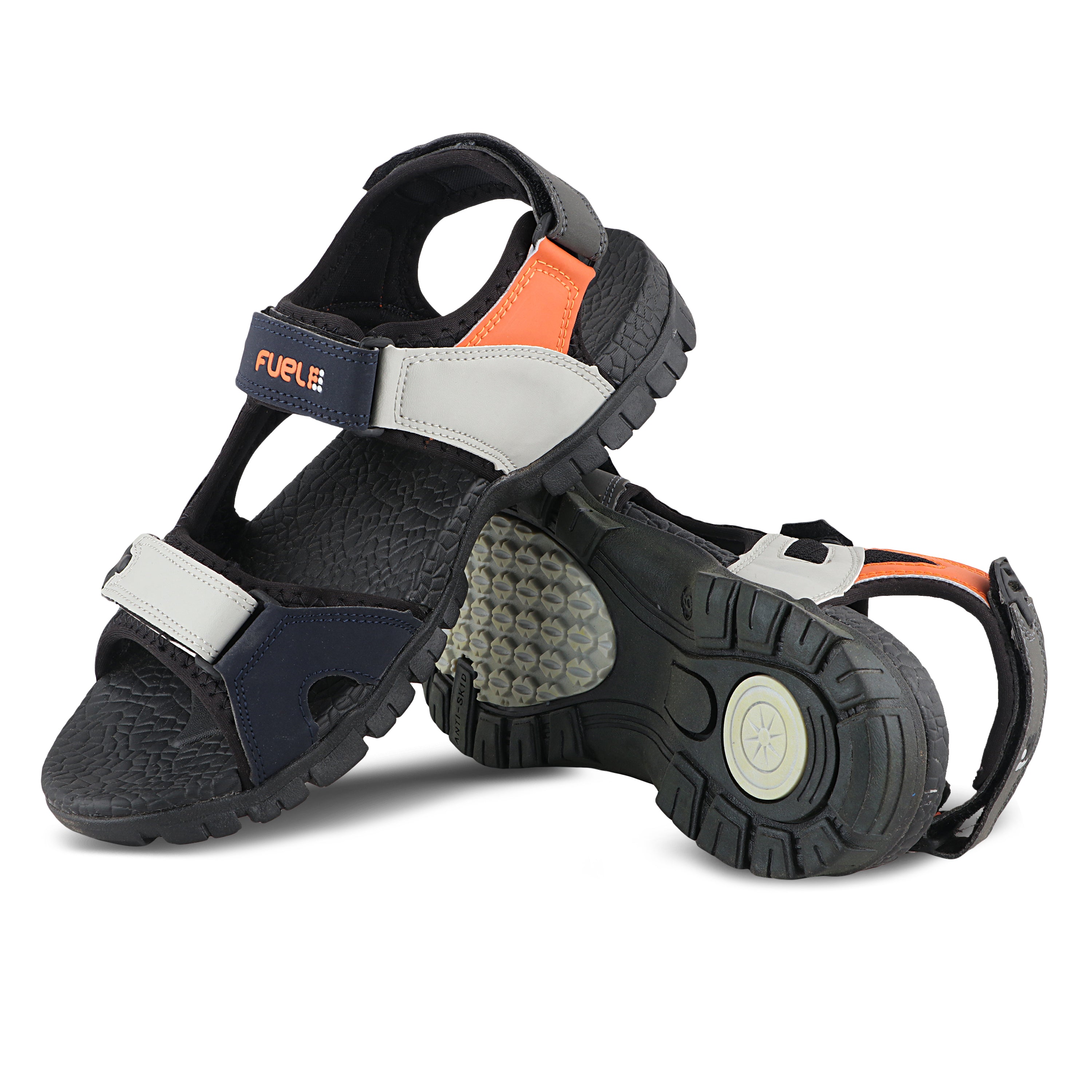 Fuel Rambo-01 Sandals For Men's (Black-Orange)