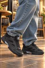 FUEL Snow Lightweight & Durable Lace-Up Sports Shoes for Men's (Black)