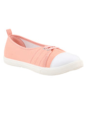 FUEL Sophia-02 Stylish & Breathable Slip On Shoe for Girls (Peach)