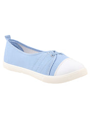 FUEL Sophia-02 Stylish & Breathable Slip On Shoe for Girls (Sky-Blue)