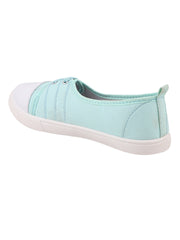 FUEL Sophia-02 Stylish & Breathable Slip On Shoe for Girls (Mint-Green)