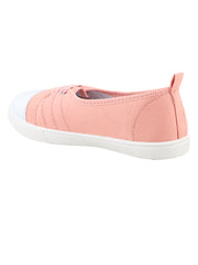 FUEL Sophia-02 Stylish & Breathable Slip On Shoe for Girls (Peach)