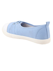 FUEL Sophia-02 Stylish & Breathable Slip On Shoe for Girls (Sky-Blue)