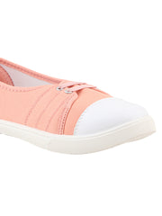 FUEL Sophia-02 Stylish & Breathable Slip On Shoe for Girls (Peach)