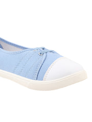 FUEL Sophia-02 Stylish & Breathable Slip On Shoe for Girls (Sky-Blue)