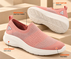 FUEL Sparkle Lightweight & Comfortable Casual Slip-On Daily Wear Sports Shoes for Women's (Peach)