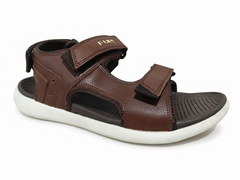 FUEL Power-05 Men’s Sandals – Brown Synthetic Upper, Cushioned Footbed, Lightweight EVA Sole, Adjustable Velcro Closure, Comfortable Everyday Wear