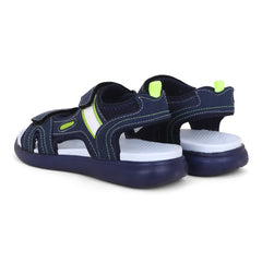 FUEL Power-lite-04 Lightweight EVA Sole and Cushioned Footbed with Adjustable Velcro Closure Sports Sandal for Boys (Navy)