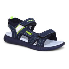 FUEL Power-lite-04 Lightweight EVA Sole and Cushioned Footbed with Adjustable Velcro Closure Sports Sandal for Boys (Navy)