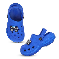 FUEL Poddle Cute & Lightweight EVA Slip-On Clogs for Kids (Blue)