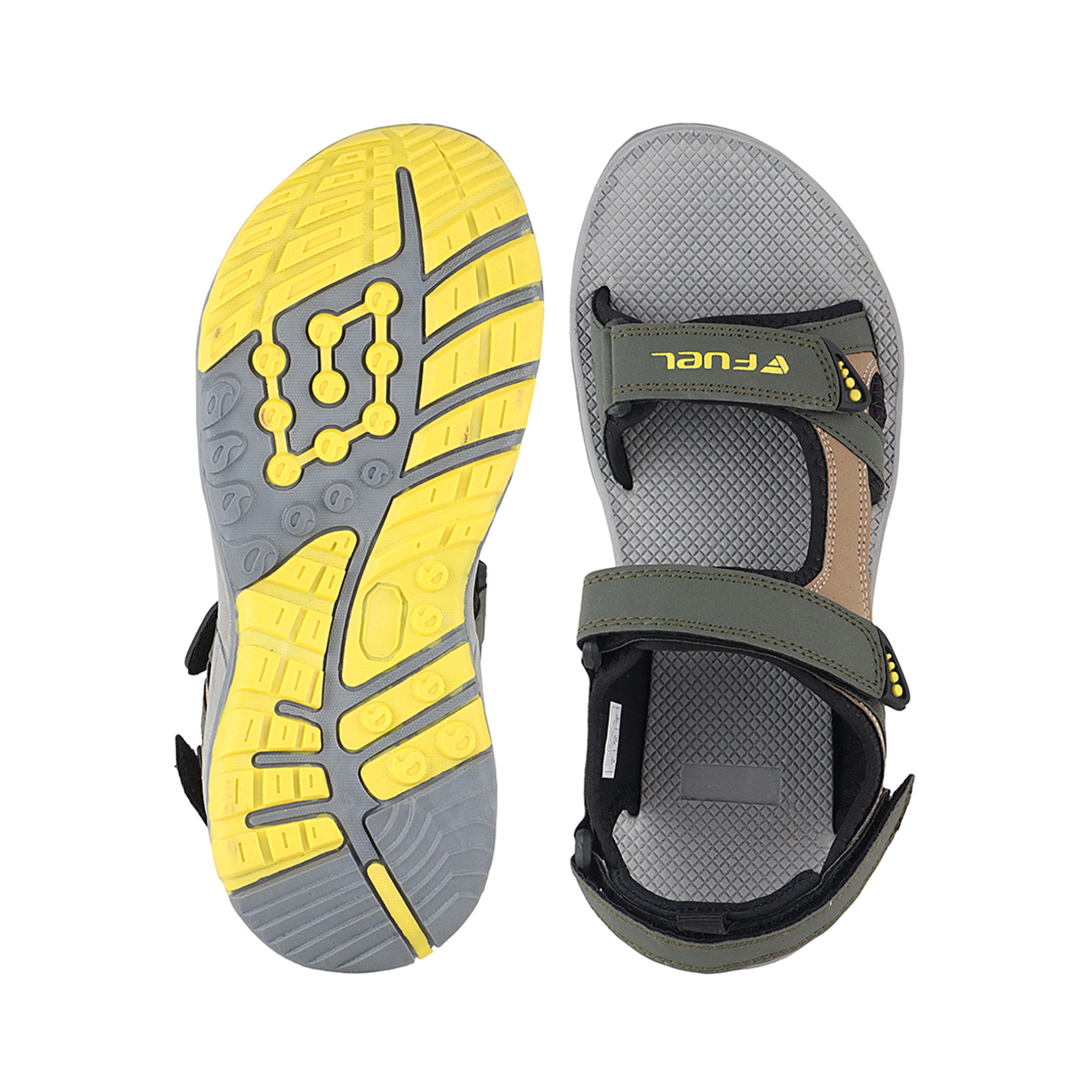 Fuel Splendor Sandals For Men's (Oilve-Yellow)