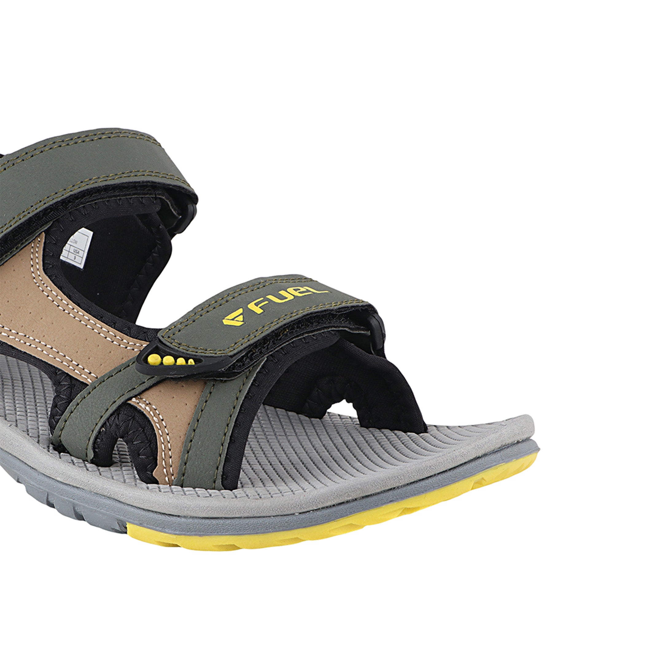 Fuel Splendor Sandals For Men's (Oilve-Yellow)