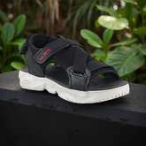 FUEL Gabbro Chunky Sports Sandals for Men (Black)