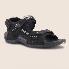 FUEL 2112-07 Tough Grip Sole Adjustable Velcro Sports Sandals (Black)