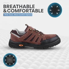 FUEL Torpedo Industrial Safety Shoes for Men in PU Single Density with 200J Metallic Toe Cap