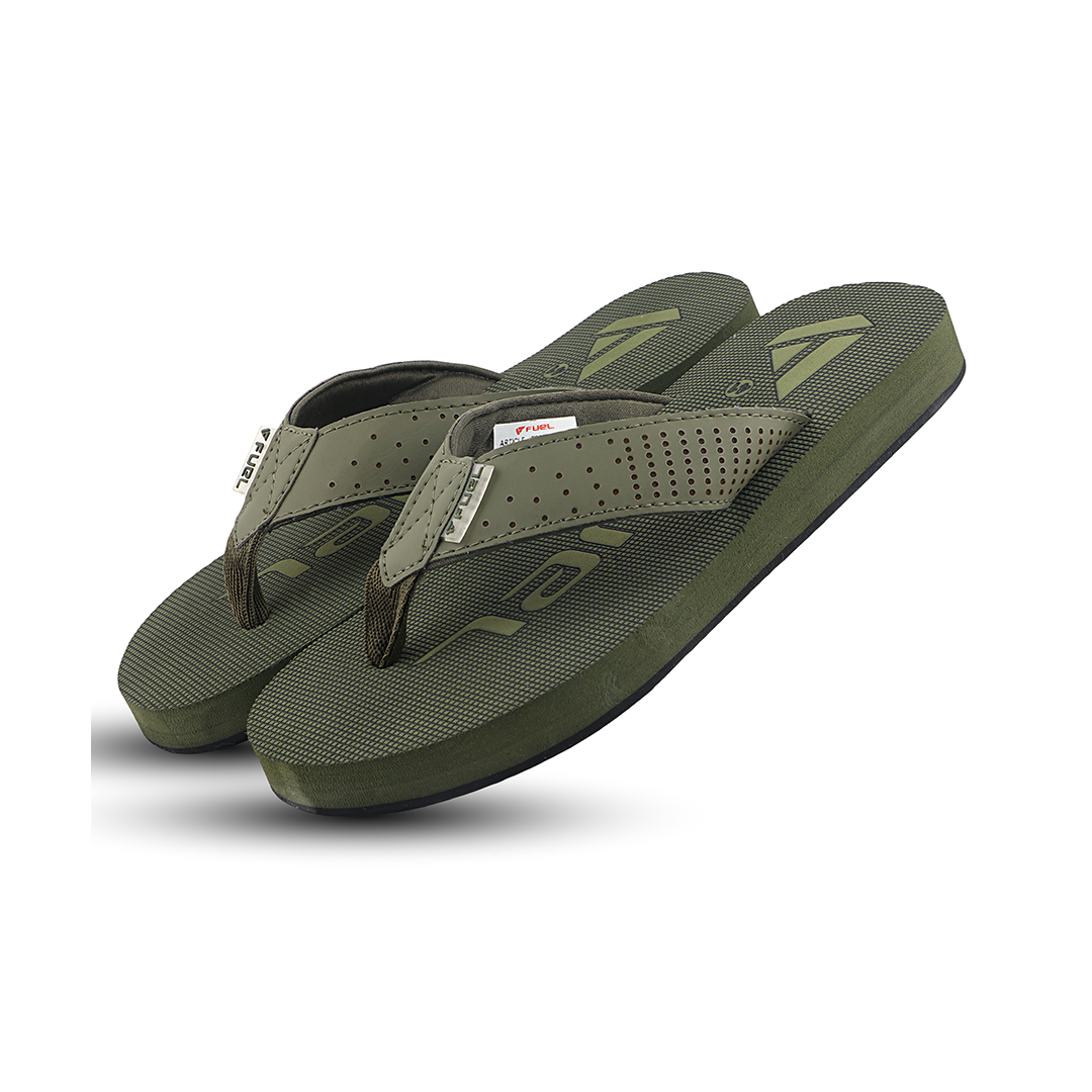 FUEL Men's Slippers, Flip Flops For Men (FMS-02) OLIVE