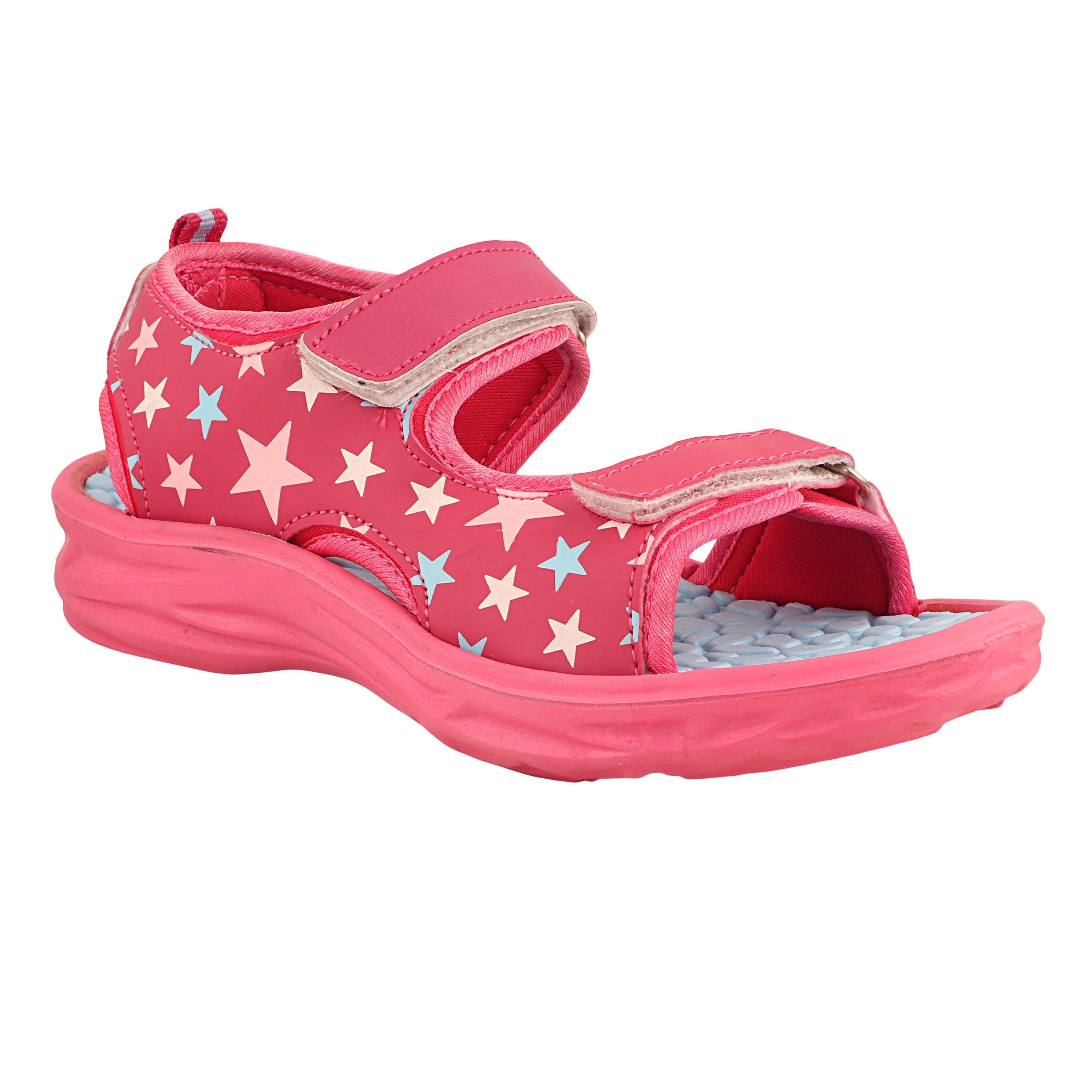 FUEL Twinkle-Toe Open Toe Two Strap Sandals with Comfort Sole For Little Girls