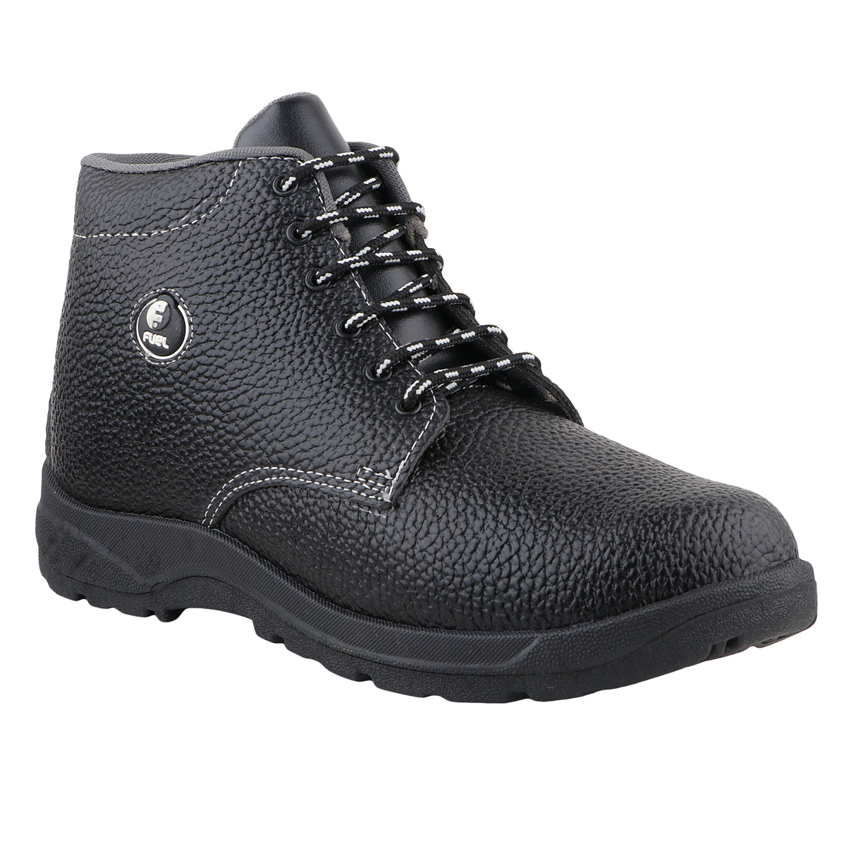 FUEL Arsenal HC-Metro Safety Shoe For Men's Steel Toe Cap With Single Density PVC Sole (Black)