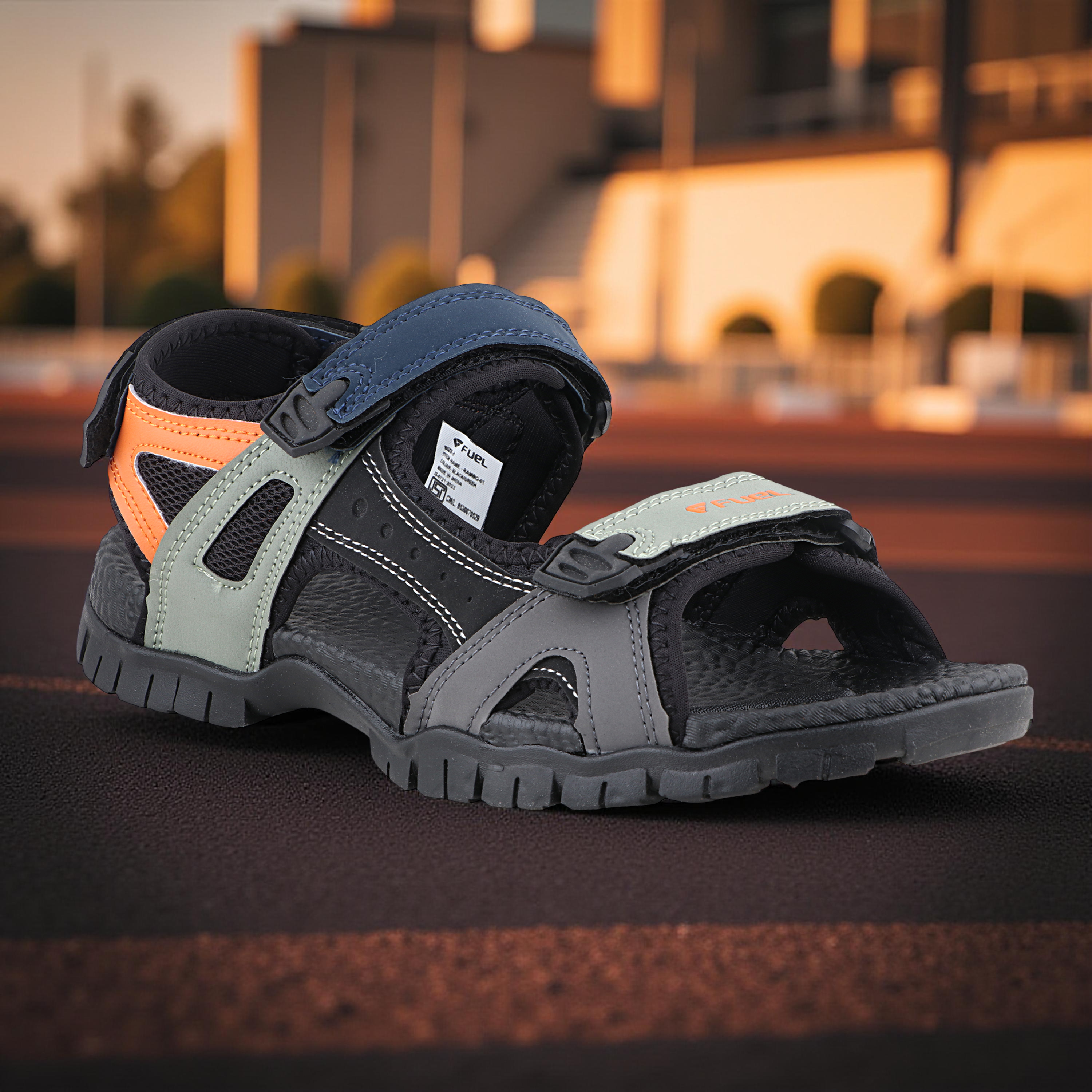 Fuel Rambo-01 Sandals For Men's (Black-Green)