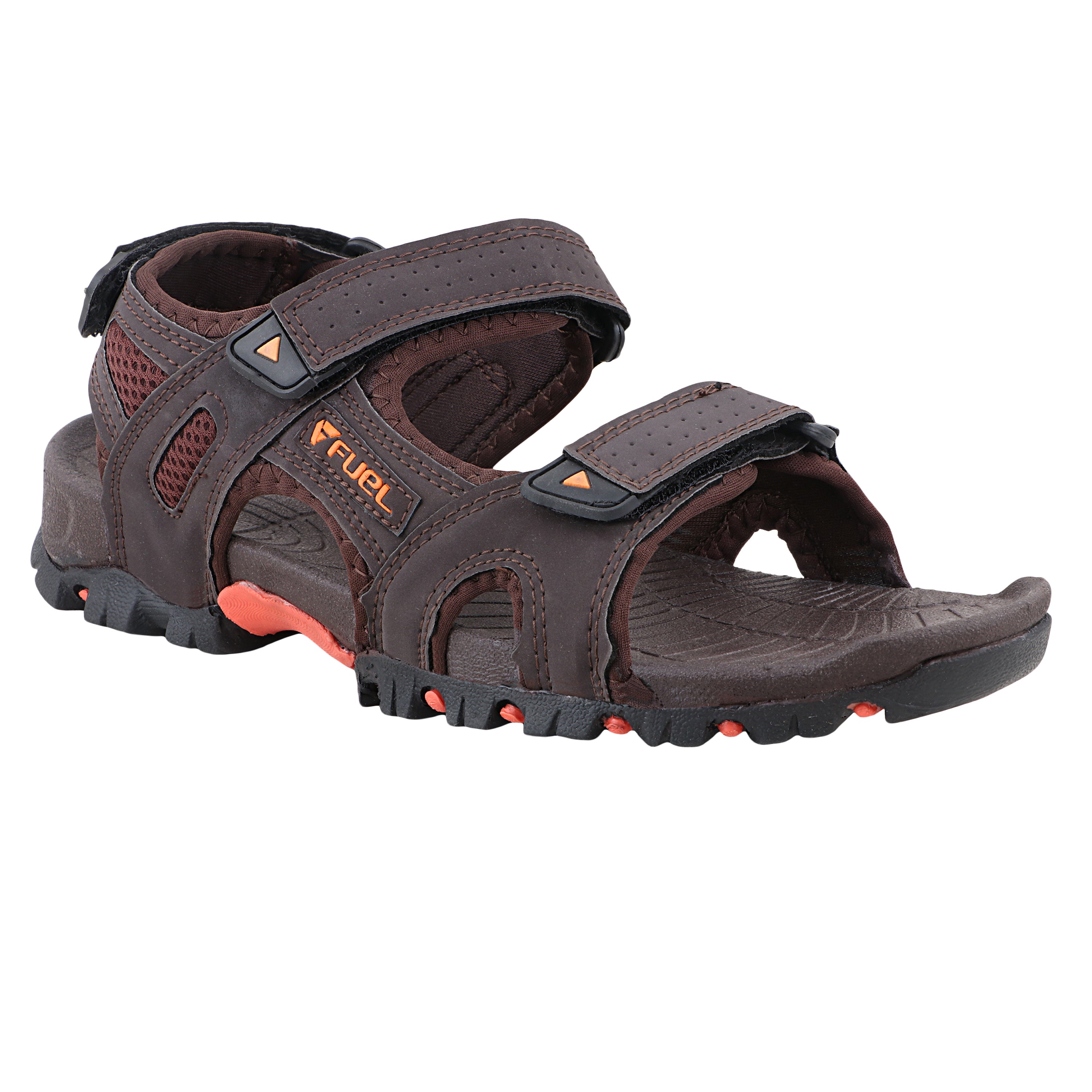 FUEL TimberLand-04 Comfortable Versatile Sporty Casual Sandals for Men (Brown-orange)