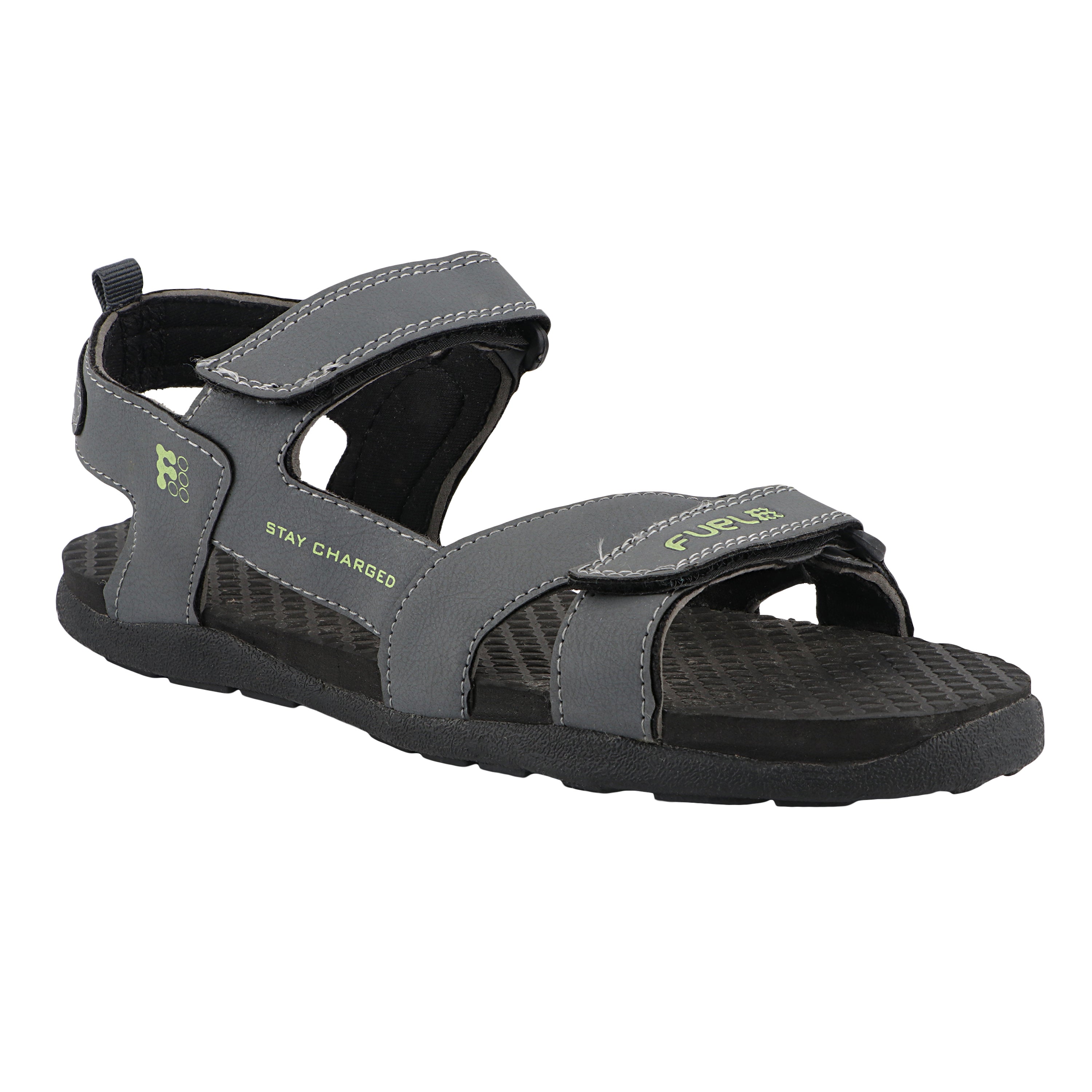 FUEL Roadster-02 Ultra Light-Weight Sports Sandals For Men (Dark-Grey)
