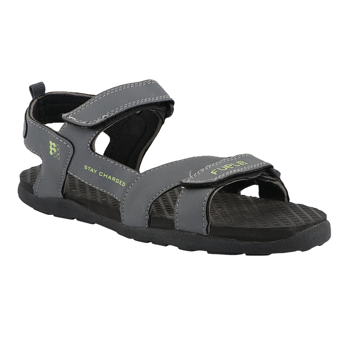 FUEL Roadster-02 Ultra Light-Weight Sports Sandals For Men (Dark-Grey)