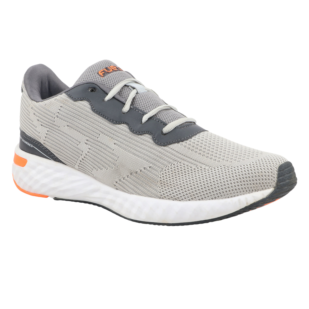FUEL Rockstar Lightweight Lace-Up & Anti-Skid Men Sports Shoes for Running, Walking, Gym & Casual Wear (Grey)