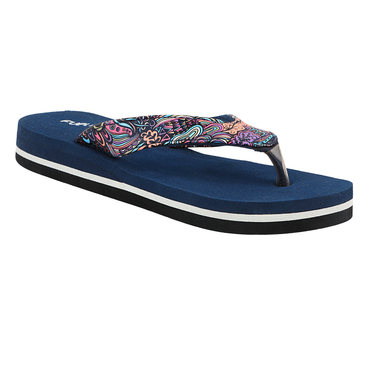 FUEL Bela Comfortable Daily-wear Slippers for Women's (Navy)