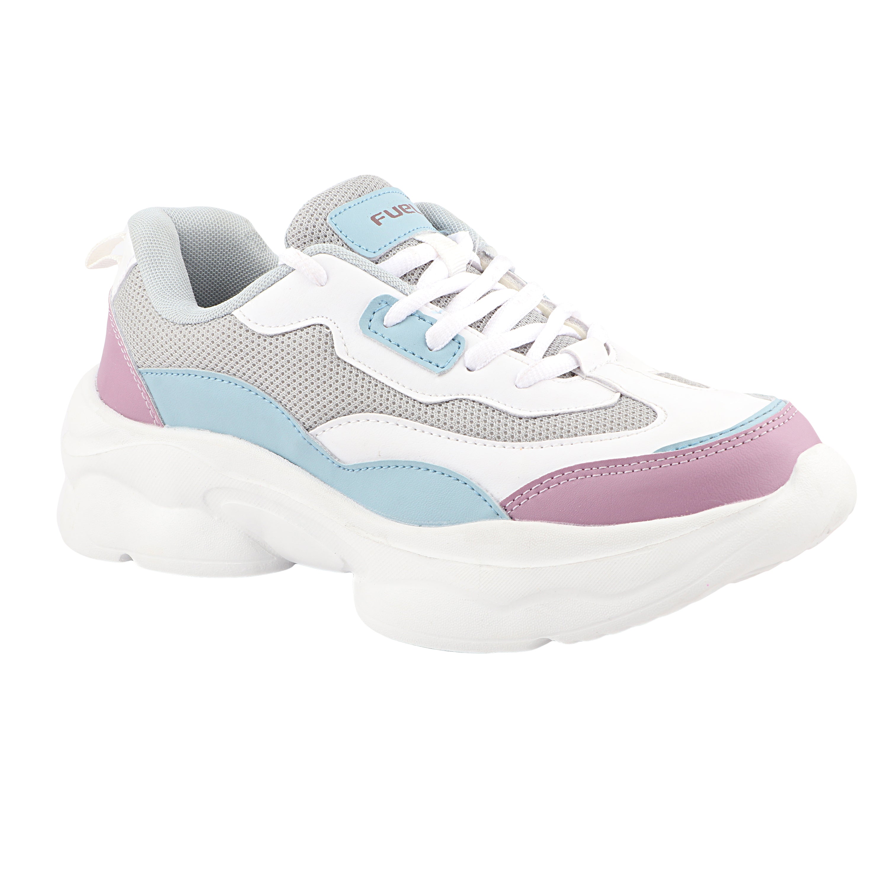 FUEL Lina Lightweight & Comfortable with Lace-Up Running & Daily Wear Sports Shoes for Women's (Blue)