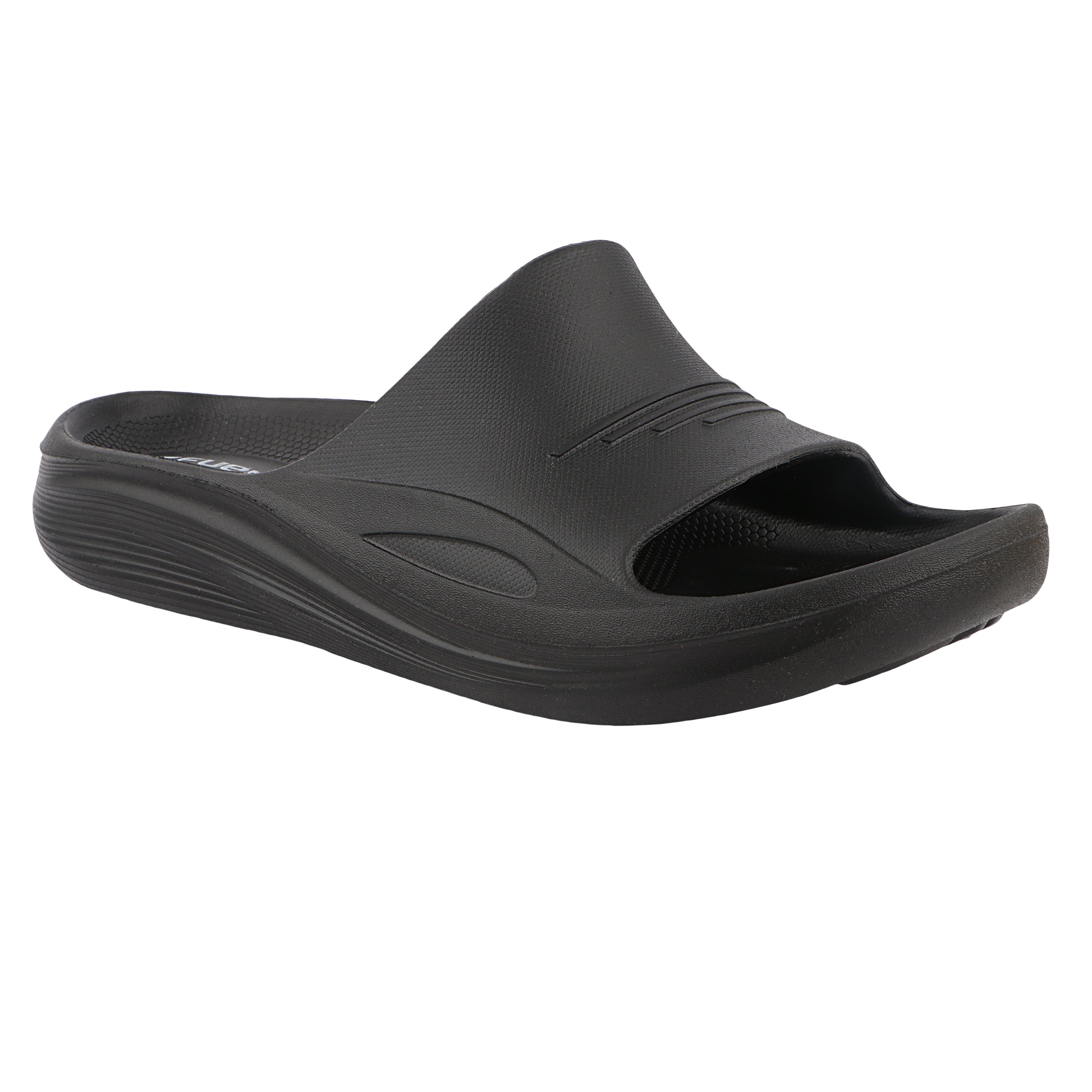 FUEL Cloud Cushioned Footbed and Lightweight Slip-On Design with Anti-Slip Sole for Men's (Black)