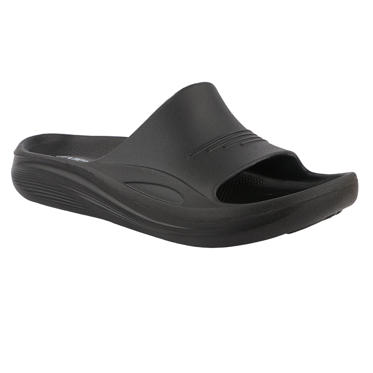 FUEL Cloud Cushioned Footbed and Lightweight Slip-On Design with Anti-Slip Sole for Men's (Black)