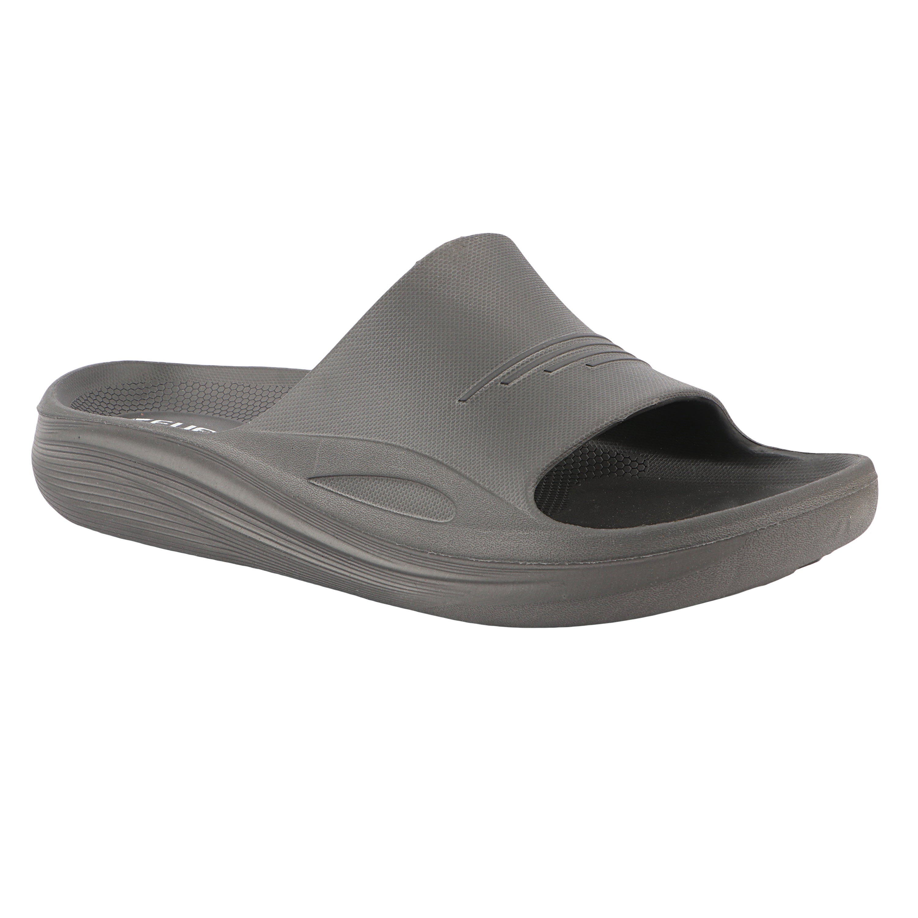FUEL Cloud Cushioned Footbed and Lightweight Slip-On Design with Anti-Slip Sole for Men's (Grey)