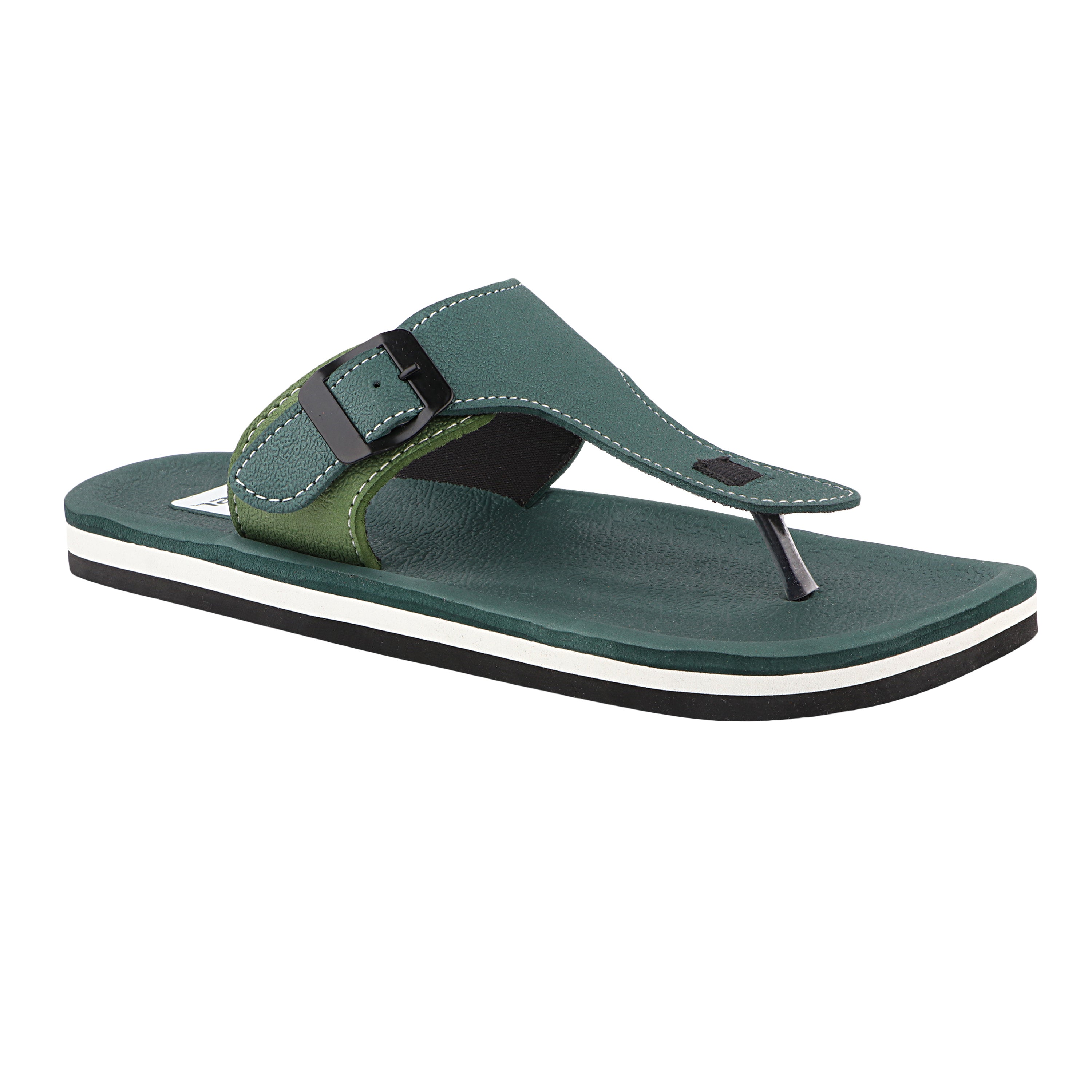 FUEL Walkfit Flexible EVA Sole Slippers with Cushioned Support for Men's (Olive)