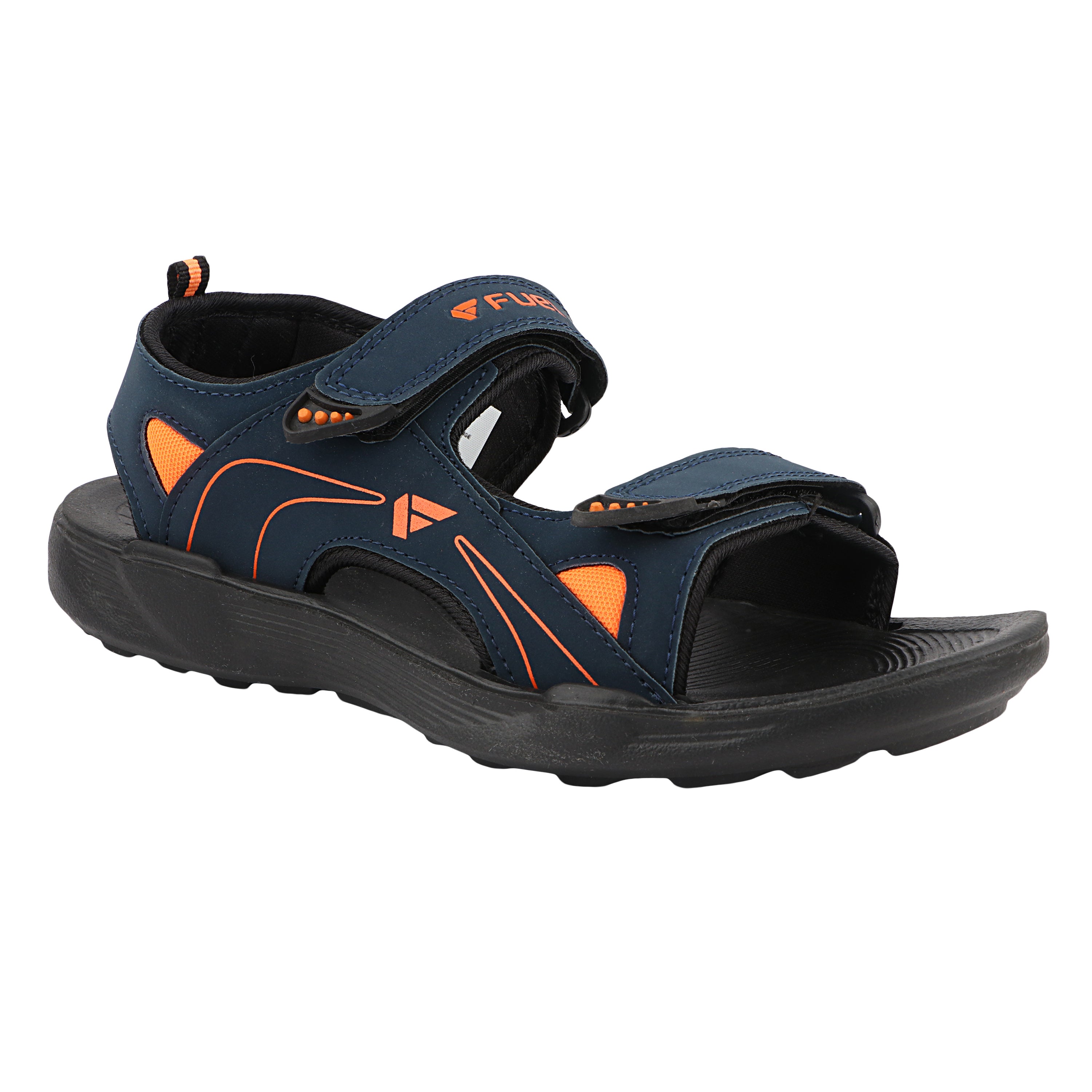 FUEL SA-06 Trendy Outdoor with Anti-Skid Sole & Soft Footbed Sandals for Men's (Black)