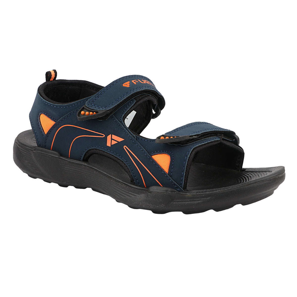 FUEL SA-06 Trendy Outdoor with Anti-Skid Sole & Soft Footbed Sandals for Men's (Black)