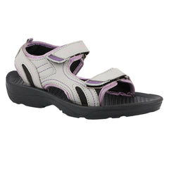 FUEL Flexi Stylish Lightweight & Comfortable with Durable Rexine Upper & EVA Sole Sports Sandal for Women's (Grey)