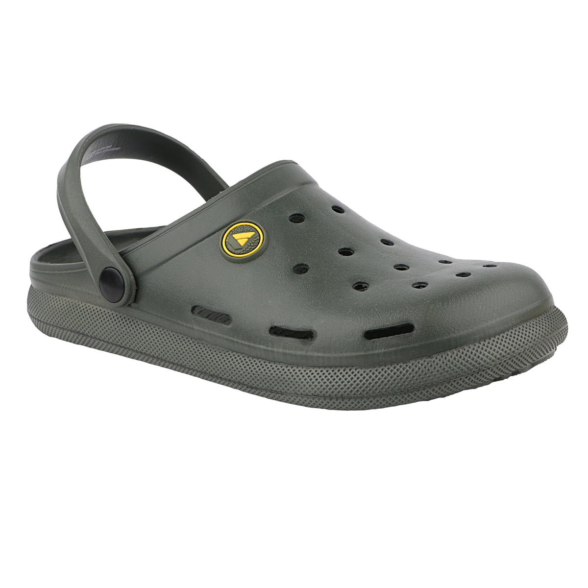 FUEL 1101 Lightweight and Comfortable Slip-On Casual Clogs with Cushioned Footbed Clogs for Men's (Olive)