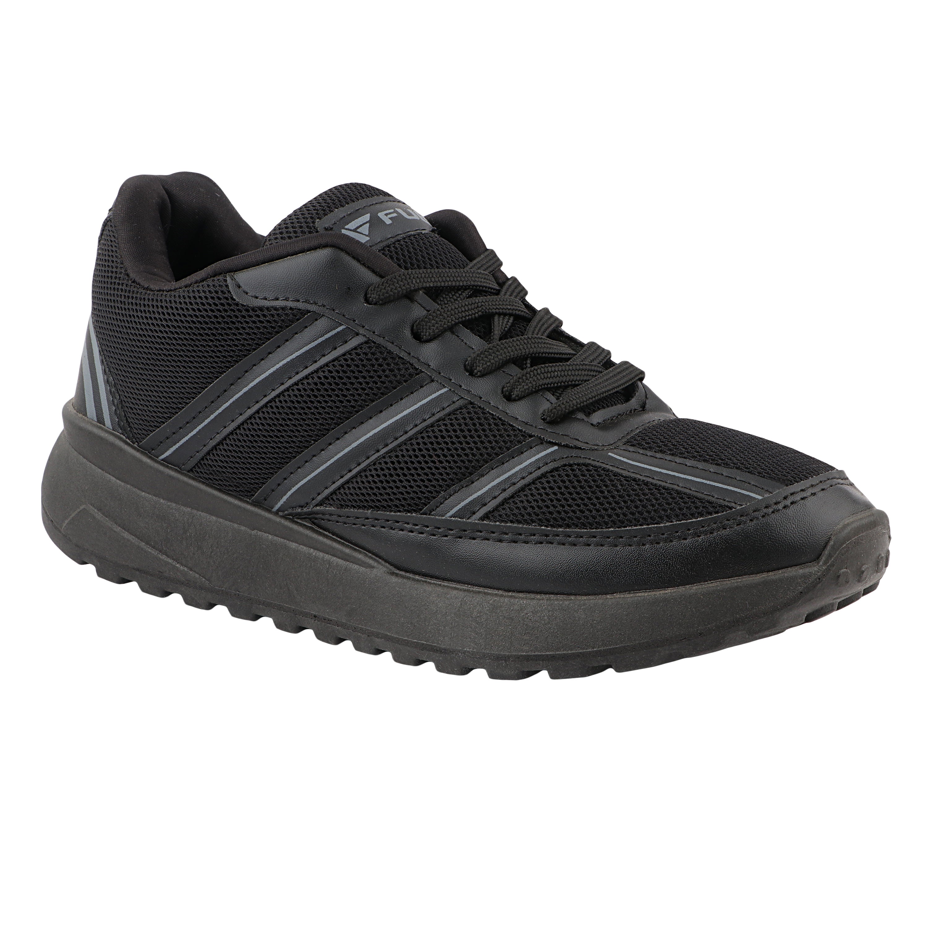 FUEL Frenzy Lightweight & Durable with Stylish Corduroy Cushioned Comfort Durable PVC Sole for Men's (Black)