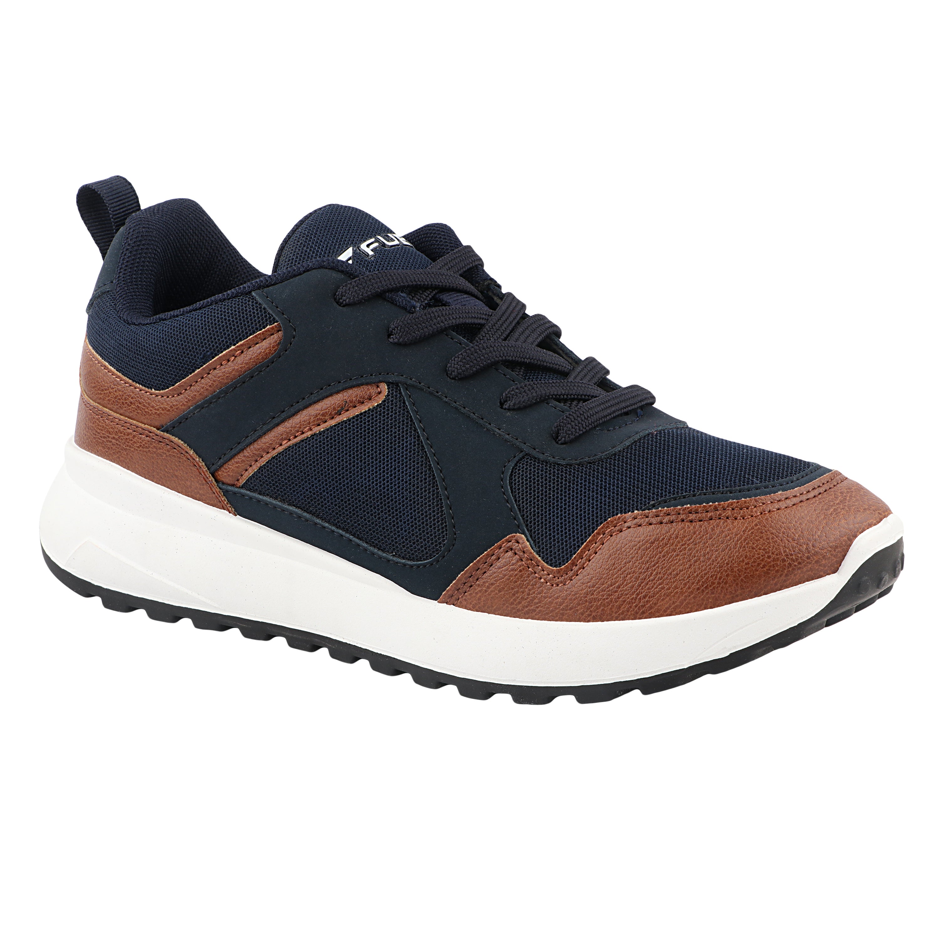 Fuel Neostep-01 Casual Sports Shoes  Lightweight Walking & Running Sneakers For Men's (Navy/Tan)