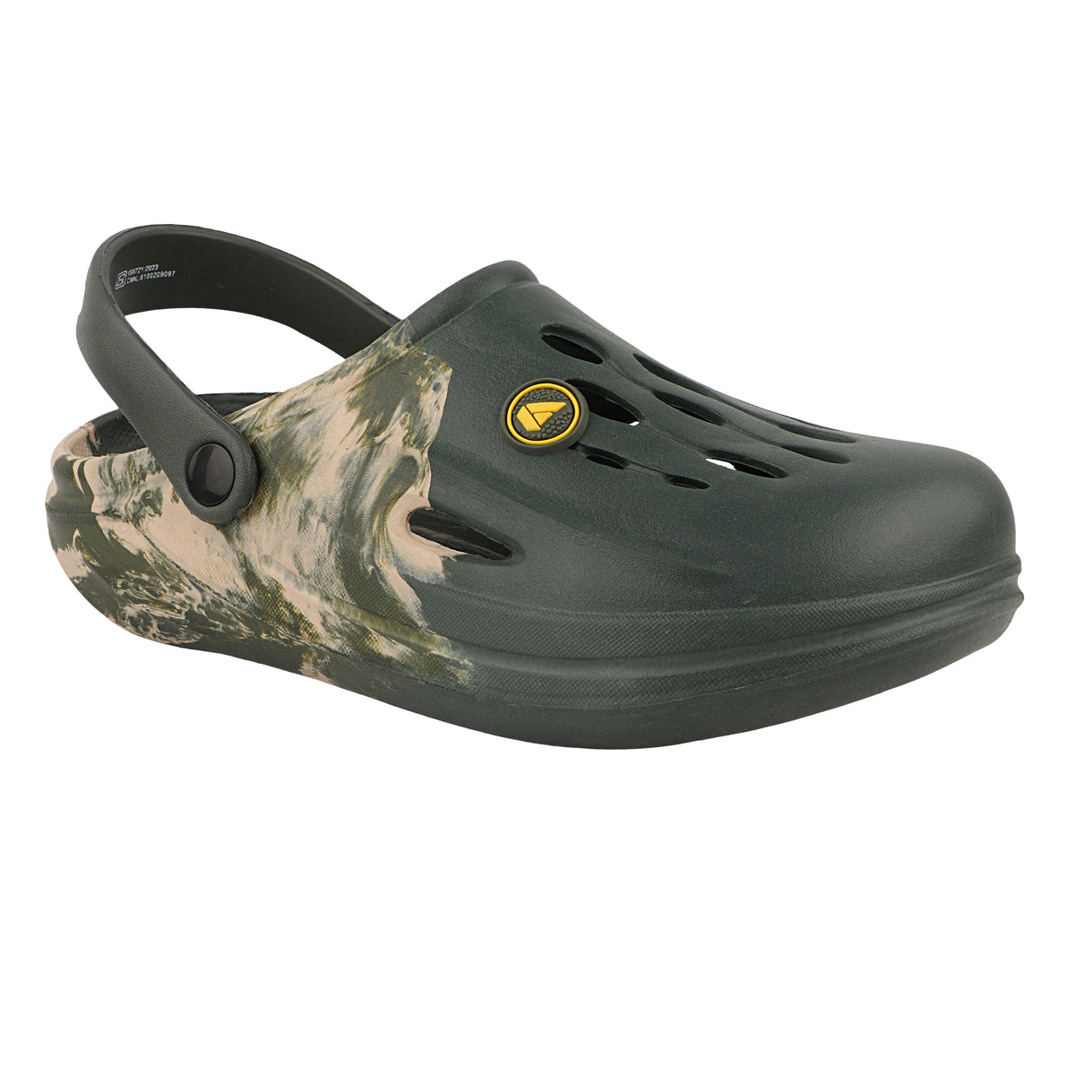 FUEL Oxygen Cushioned Comfort and Lightweight Slip-On with Anti-Slip Sole Clogs for Men's (Olive)