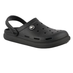 FUEL 1101 Lightweight and Comfortable Slip-On Casual Clogs with Cushioned Footbed Clogs for Men's (Black)
